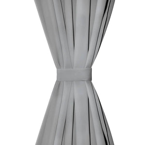 Vorhänge aus Mikro-Satin 2 Stk. mit Schlaufen 140×175 cm Grau