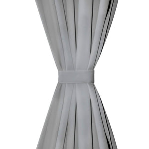 Vorhänge aus Mikro-Satin 2 Stk. mit Schlaufen 140×225 cm Grau