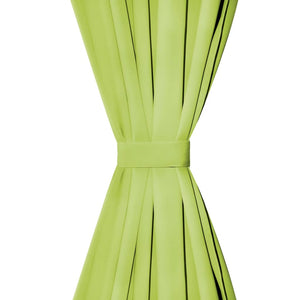 Vorhänge Mikro-Satin 2 Stk. mit Schlaufen 140×225 cm Grün