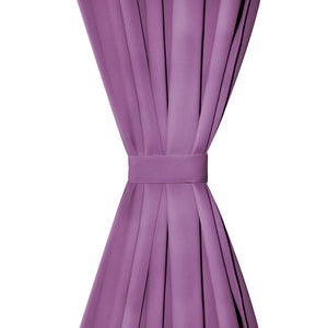 Vorhänge Mikro-Satin 2 Stk. mit Schlaufen 140×225 cm Lila