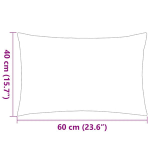 Gartenkissen 2 Stk. 60 x 40 cm Grau