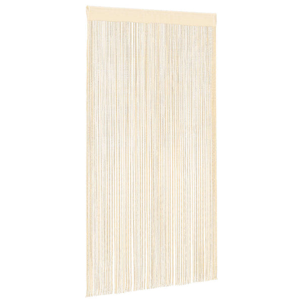 Fadenvorhänge 2 Stk. 140 x 250 cm Cremefarben