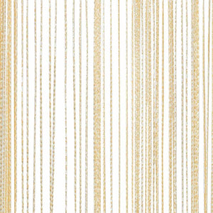 Fadenvorhänge 2 Stk. 140 x 250 cm Cremefarben