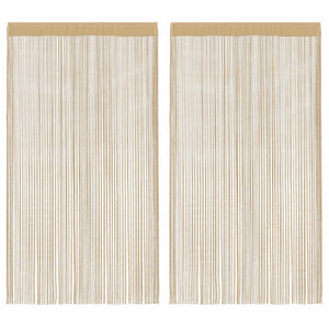 Fadenvorhänge 2 Stk. 100 x 250 cm Beige