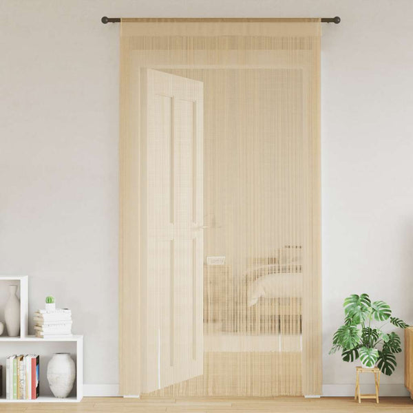Fadenvorhänge 2 Stk. 100 x 250 cm Beige