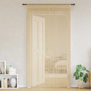 Fadenvorhänge 2 Stk. 140 x 250 cm Beige