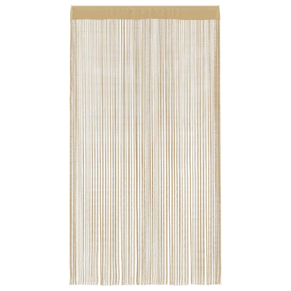 Fadenvorhänge 2 Stk. 140 x 250 cm Beige