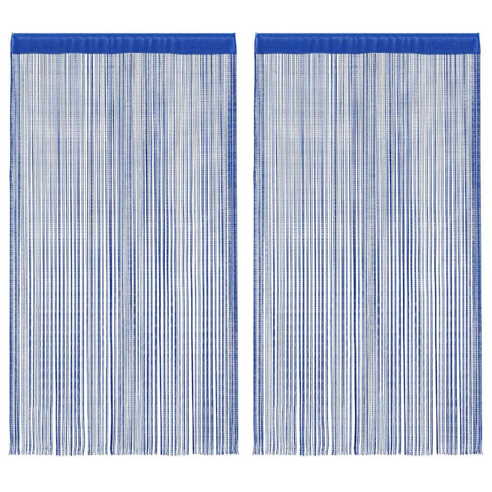 Fadenvorhänge 2 Stk. 100 x 250 cm Blau