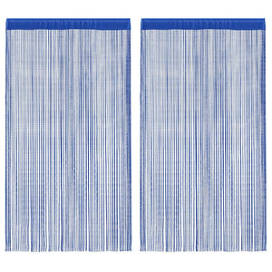 Fadenvorhänge 2 Stk. 100 x 250 cm Blau