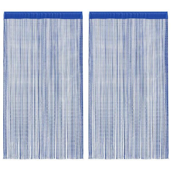 Fadenvorhänge 2 Stk. 100 x 250 cm Blau