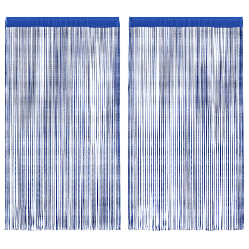 Fadenvorhänge 2 Stk. 140 x 250 cm Blau