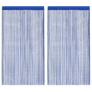 Fadenvorhänge 2 Stk. 140 x 250 cm Blau