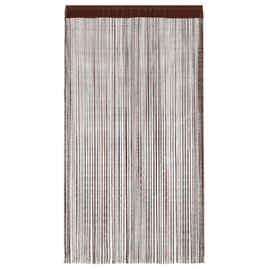 Fadenvorhänge 2 Stk. 140 x 250 cm Braun