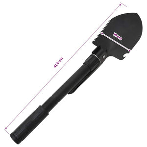 Klappspaten Karbonstahl Schwarz