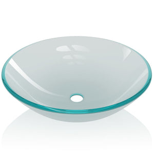 Waschbecken Hartglas 42 cm Mattiert