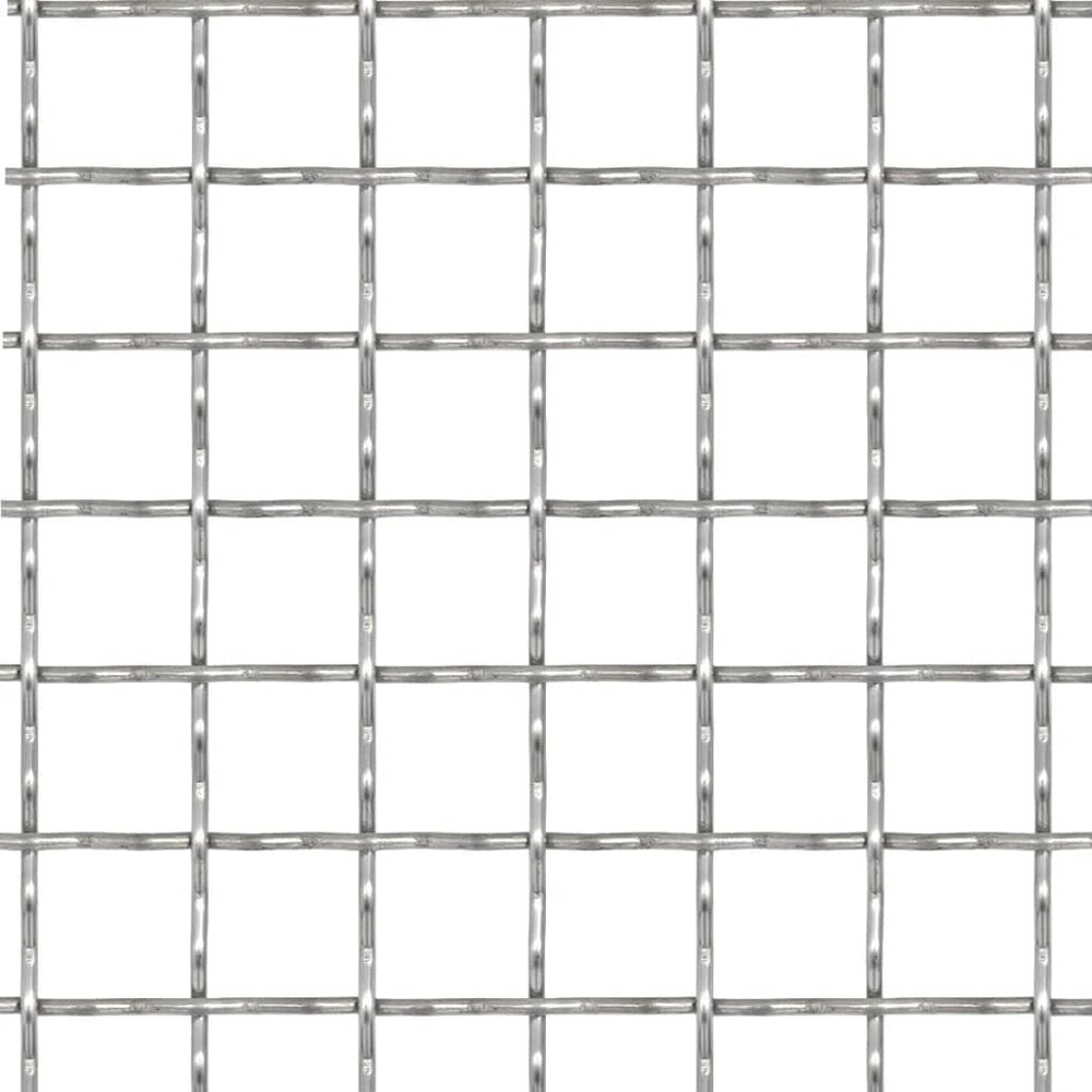 vidaXL Crimped Mesh Stainless Steel 50×50 cm 11×11×2 mm