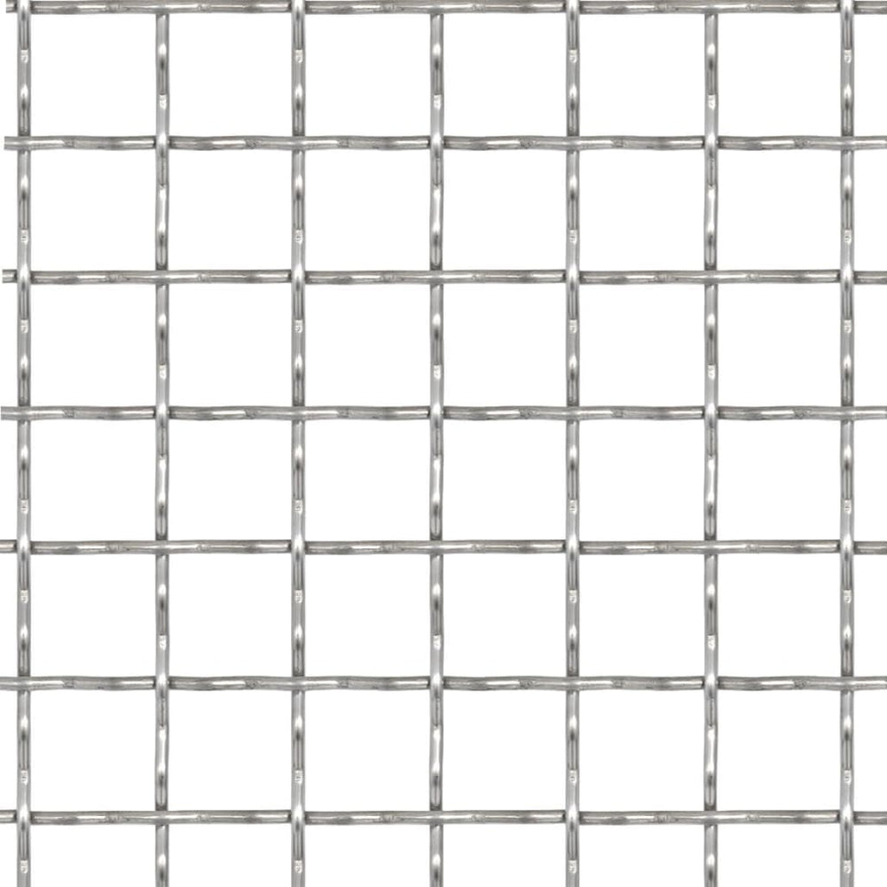 vidaXL Crimped Wire Mesh Stainless Steel 100x85 cm 11x11x2 mm