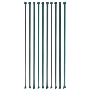 Pflanzstäbe 10 Stk. 1 m Metall Grün
