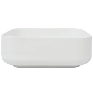 Waschbecken Quadratisch Keramik Weiß 39x39x13,5 cm