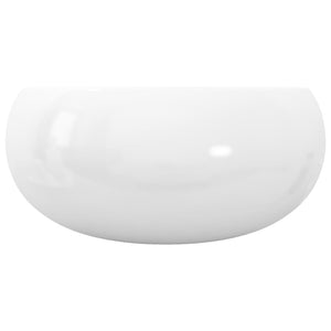 Waschbecken Rund Keramik Weiß 40 x 15 cm
