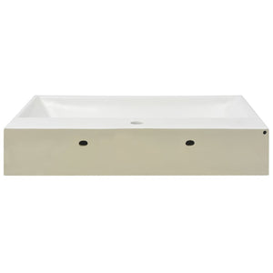 Waschbecken mit Hahnloch Keramik Weiß 76x42,5x14,5 cm