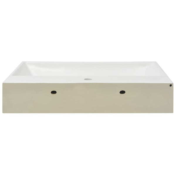 Waschbecken mit Hahnloch Keramik Weiß 76x42,5x14,5 cm