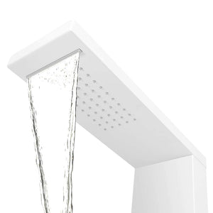 Duschpaneel-System Aluminium Mattweiß