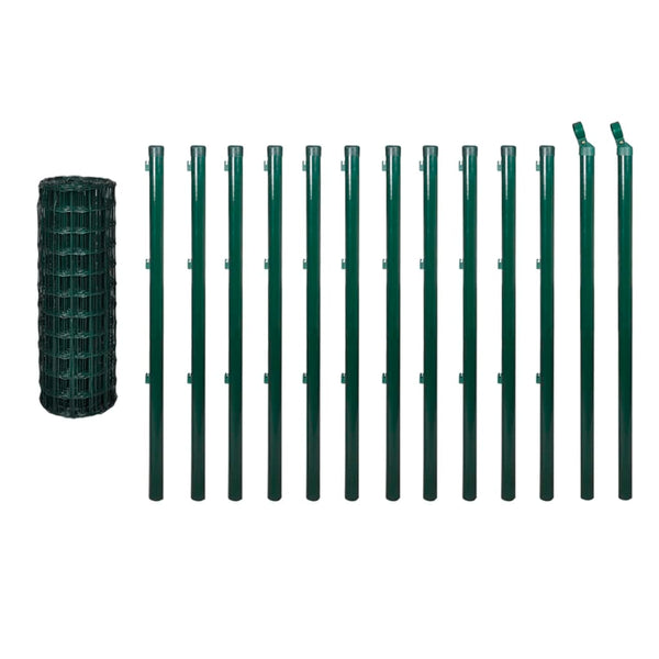 Eurozaun Stahl 25 x 1 m Grün