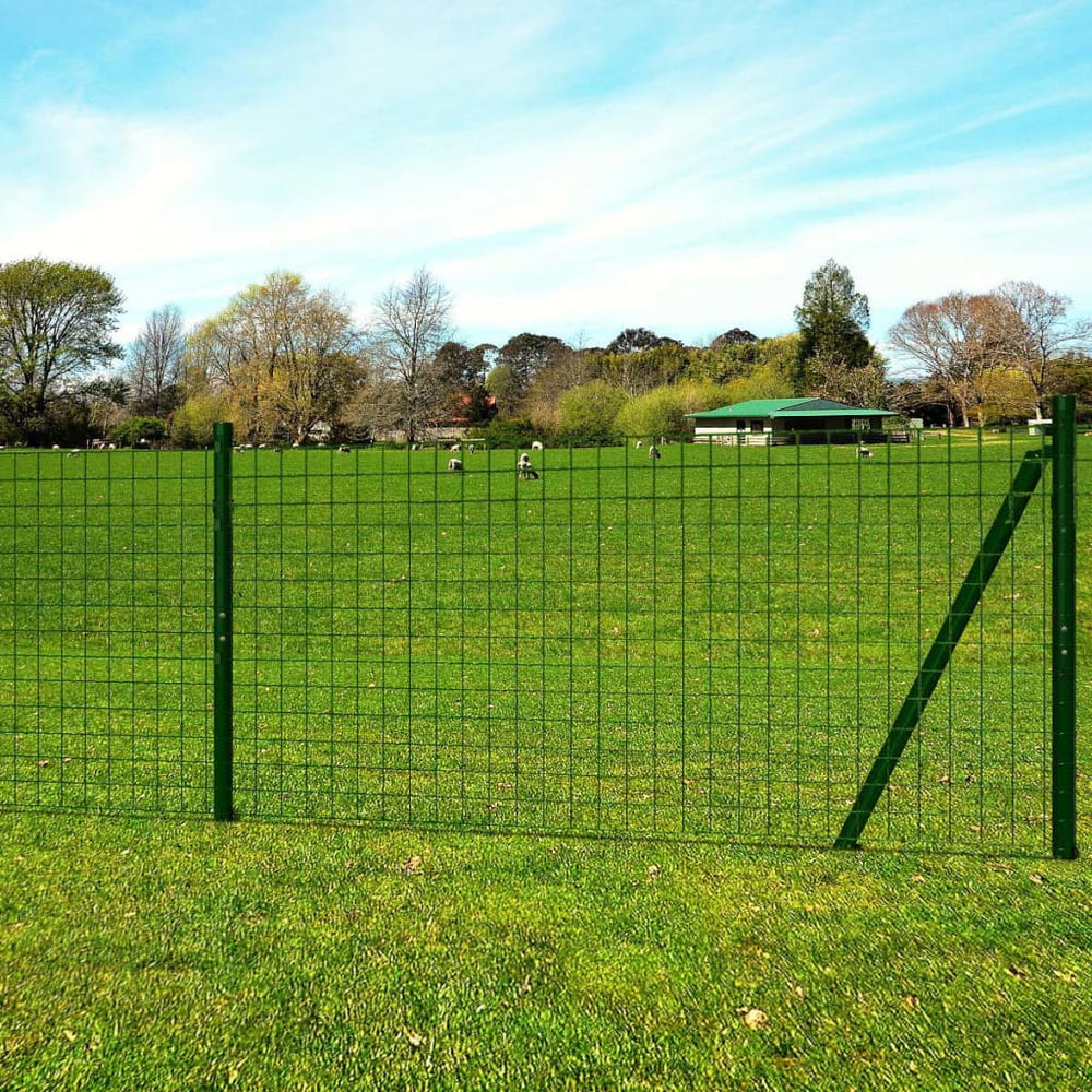 vidaXL Euro Fence Steel 25 x 1.7 m Green