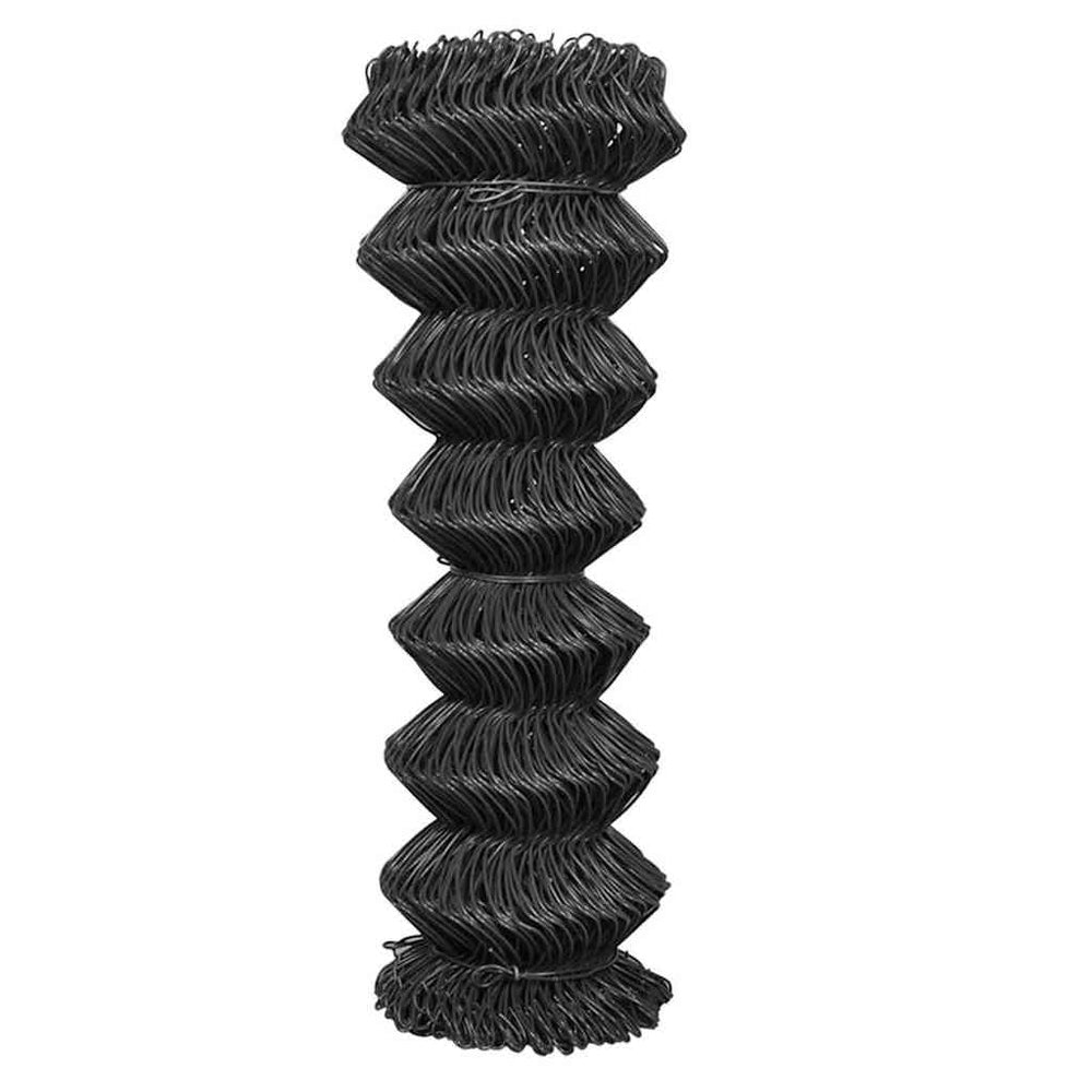 vidaXL Chicken Wire Fence 15 x 1.25 m Steel Grey