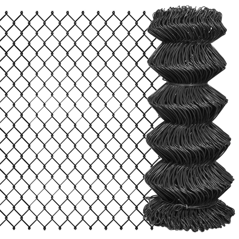 vidaXL Chain Link Fence 25 x 0.8 m Steel Grey
