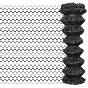 Maschendrahtzaun 25 x 1,25 m Stahl Grau