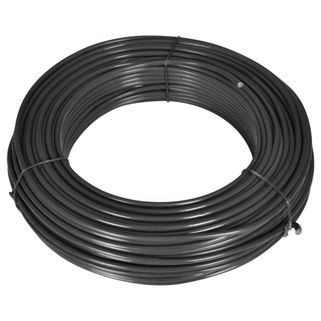 Zaun-Spanndraht 80 m 2,1/3,1 mm Stahl Grau
