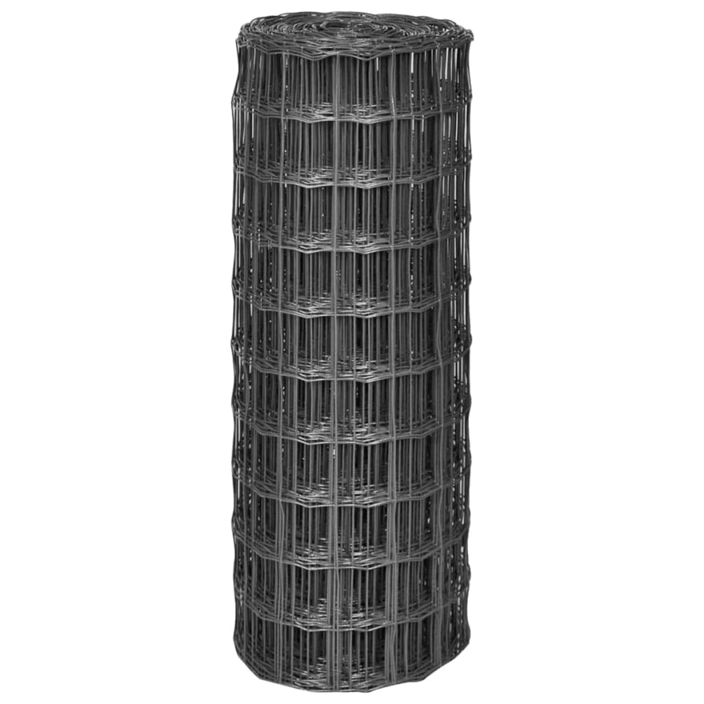 vidaXL Euro Fence Steel 10 x 1 m Grey