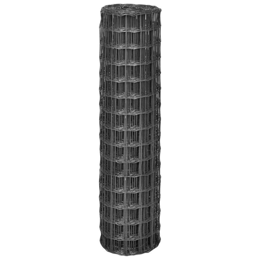 vidaXL Euro Fence Steel 10 x 1.5 m Grey