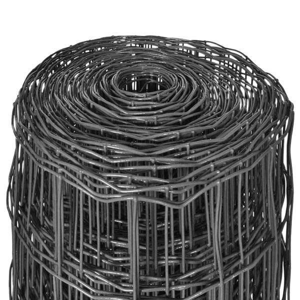 Eurozaun Stahl 10 x 1,5 m Grau