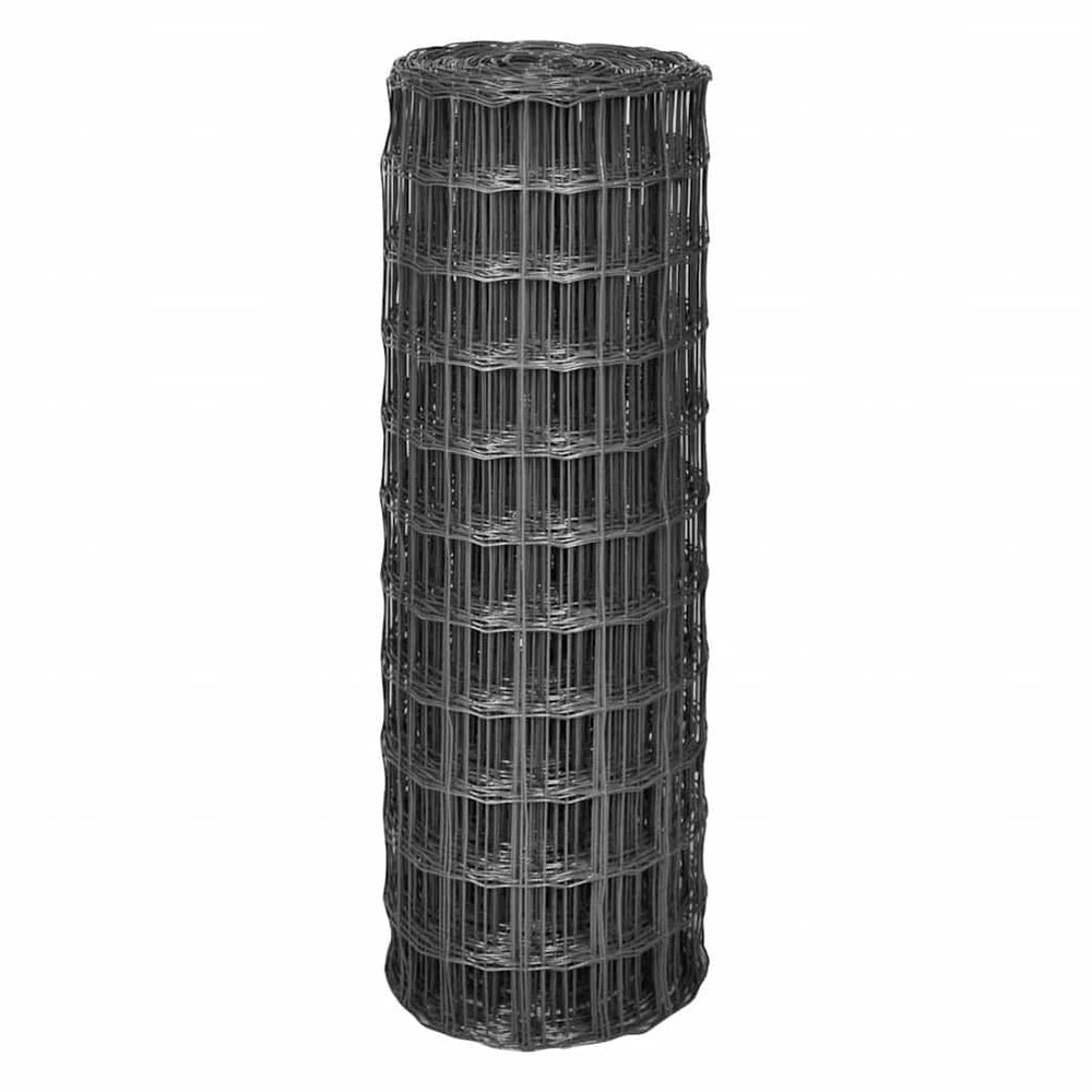 vidaXL Euro Fence Steel 10 x 1 m Grey
