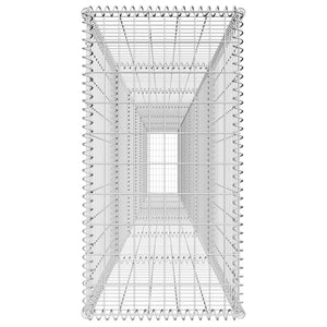 Gabionenwand mit Abdeckung Verzinkter Stahl 600x50x100 cm