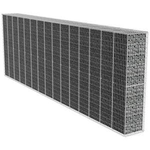 Gabionenwand mit Abdeckung Verzinkter Stahl 600x50x200 cm