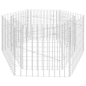 Sechseckiges Gabionen-Hochbeet 100×90×50 cm