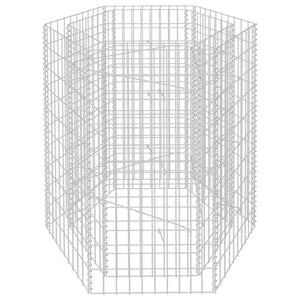 Sechseckiges Gabionen-Hochbeet 100×90×100 cm
