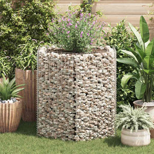 Sechseckiges Gabionen-Hochbeet 100×90×100 cm