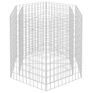Sechseckiges Gabionen-Hochbeet 100×90×100 cm
