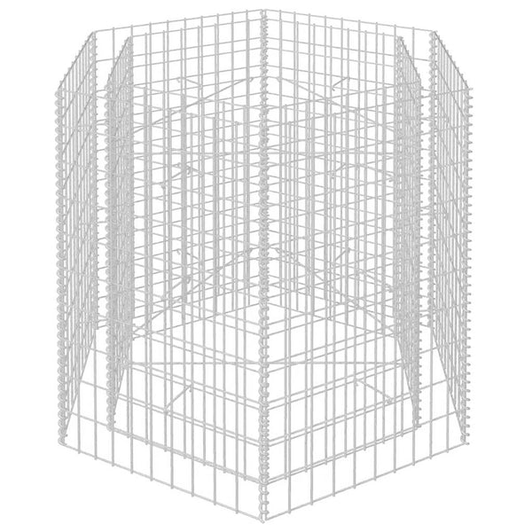 Sechseckiges Gabionen-Hochbeet 100×90×100 cm