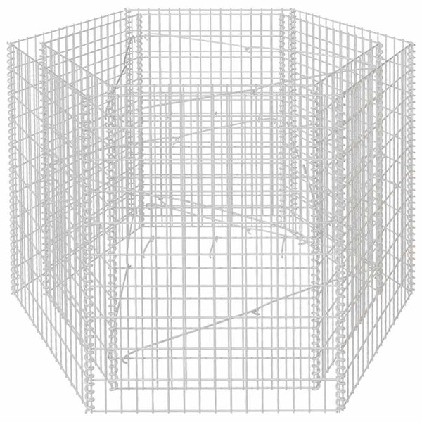 Sechseckiges Gabionen-Hochbeet 160×140×100 cm