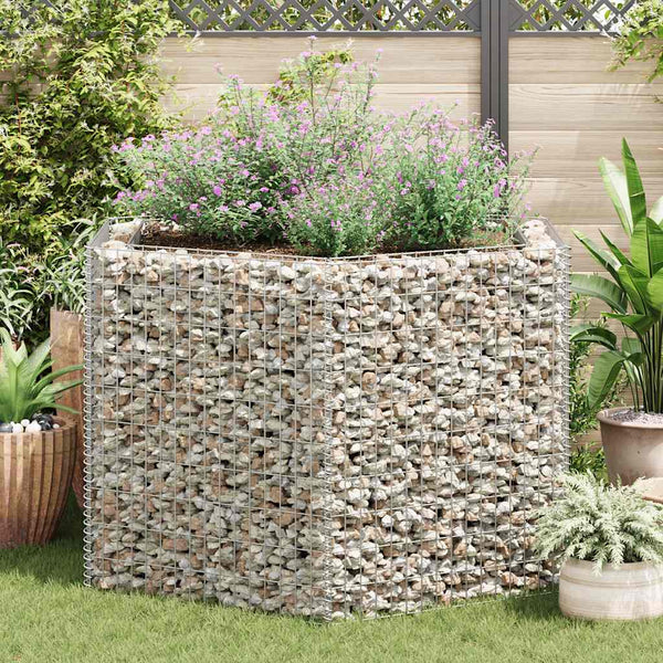 Sechseckiges Gabionen-Hochbeet 160×140×100 cm
