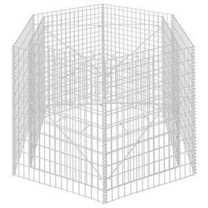 Sechseckiges Gabionen-Hochbeet 160×140×100 cm