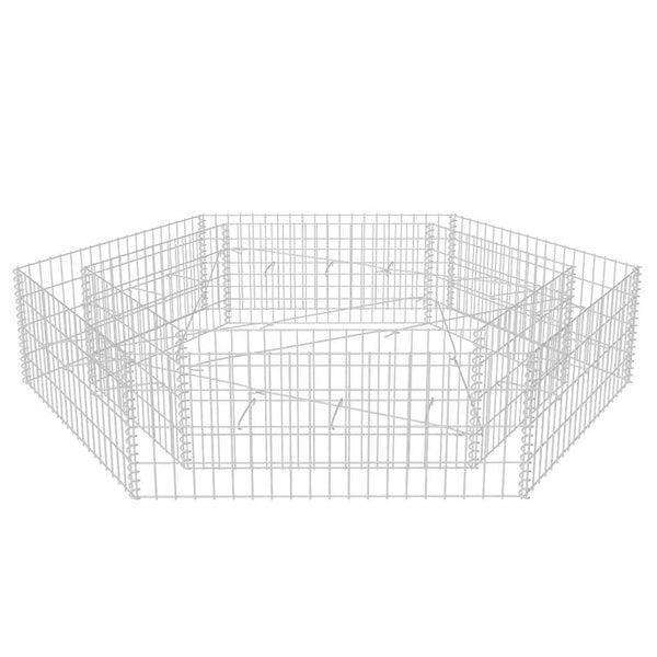 Sechseckiges Gabionen-Hochbeet 200x173x40 cm