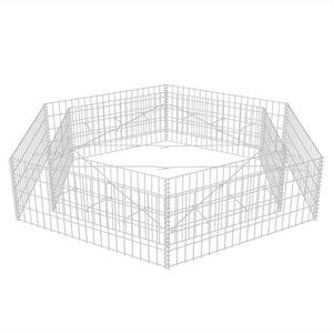 Sechseckiges Gabionen-Hochbeet 200x173x40 cm