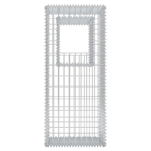 Gabionenkorb Pfosten/Pflanzkasten 2 Stk. Stahl 50×50×120 cm